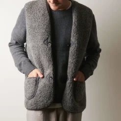 Direct Tannerie - Gilet Laine - Gris