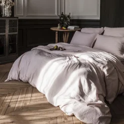 Drap plat en gaze de coton - Rose de Bagatelle