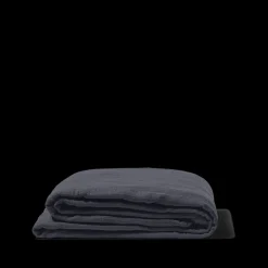Drap plat en gaze de coton - Gris Fusain