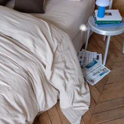 Drap plat en gaze de coton - Beige Quai de Seine