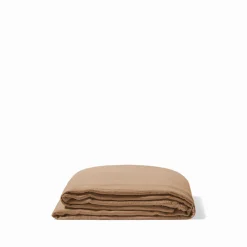 Drap plat en gaze de coton - Brun Haussmann
