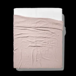 Drap plat en lin lavé - Beige Rosé