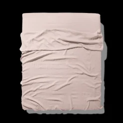 Drap plat en lin lavé - Beige Rosé