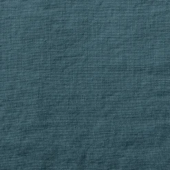 Drap plat en lin lavé - Bleu Pétrole