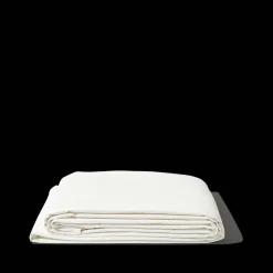 Drap plat en percale de coton - Blanc Craie