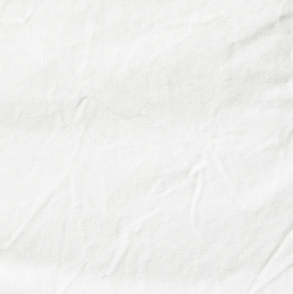 Drap plat en percale de coton - Blanc Craie