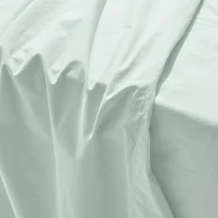 Drap plat en percale de coton - Bleu d'Eau