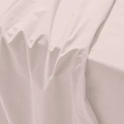 Drap plat en percale de coton - Rosé Poudré