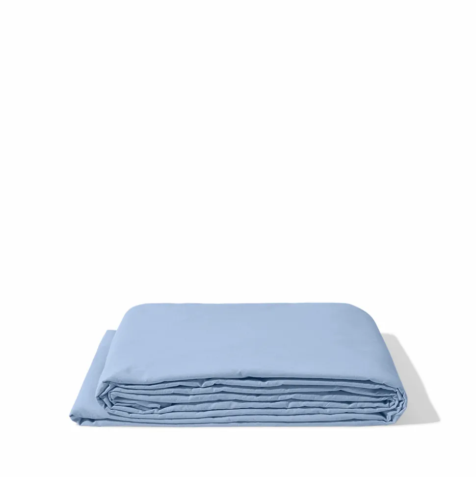 Drap plat en percale de coton - Parme Lilas