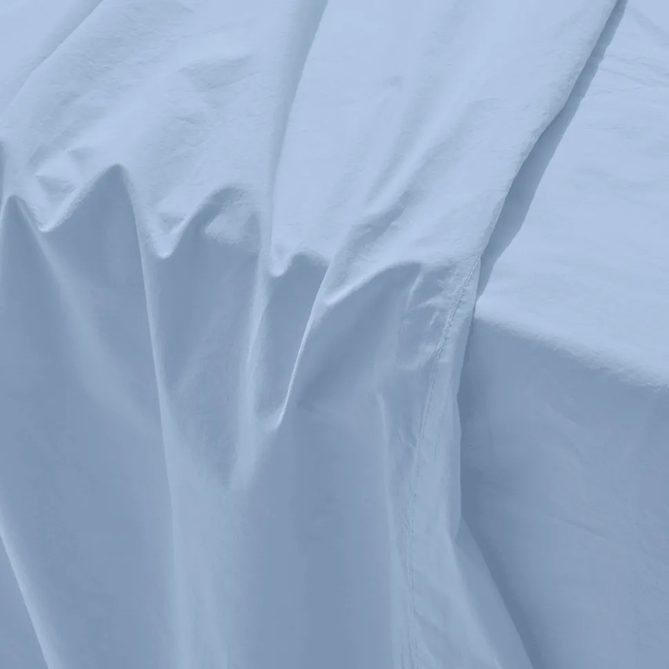 Drap plat en percale de coton - Parme Lilas