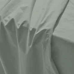 Drap plat en percale de coton - Vert Lichen