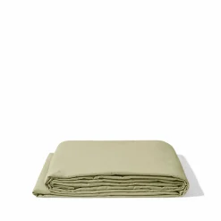 Drap plat en percale de coton - Vert Sauge
