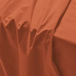 Drap plat en percale de coton - Rouge Ocre