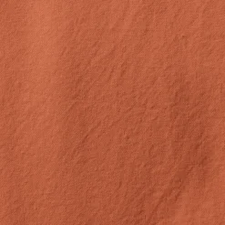 Drap plat en percale de coton - Rouge Ocre