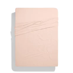 Drap plat en percale de coton - Rose des Sables