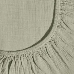 Drap-housse en gaze de coton - Vert 77 Rue de Varenne
