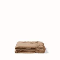 Drap-housse en gaze de coton - Brun Haussmann