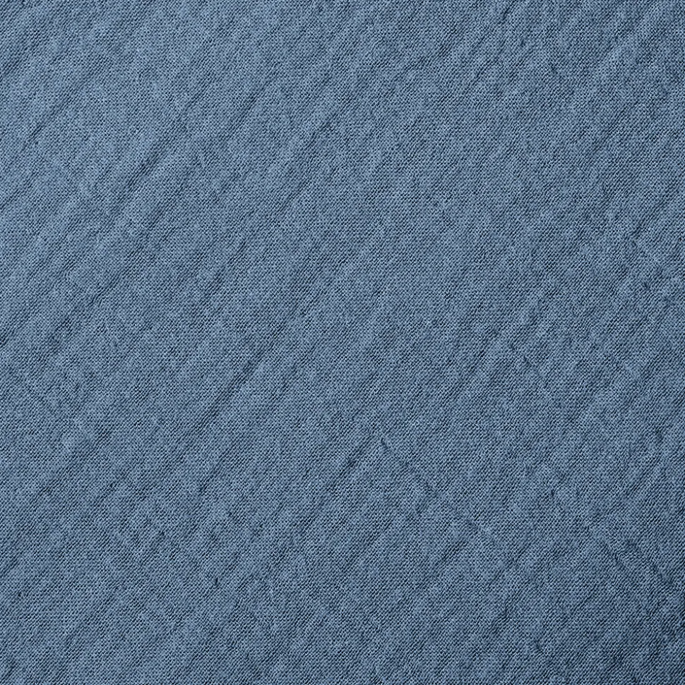 Drap-housse en gaze de coton - Bleu Zinc