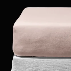 Drap-housse en lin lavé - Beige Rosé