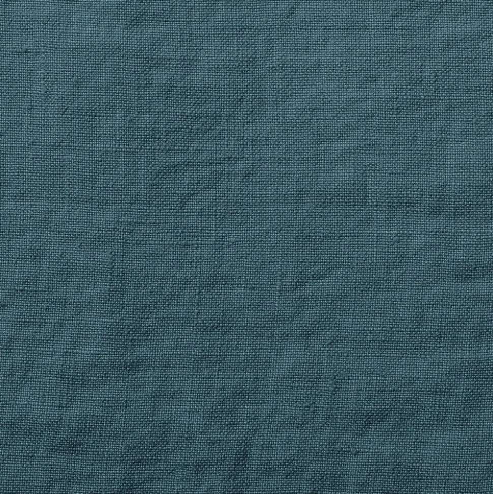Drap-housse en lin lavé - Bleu Pétrole