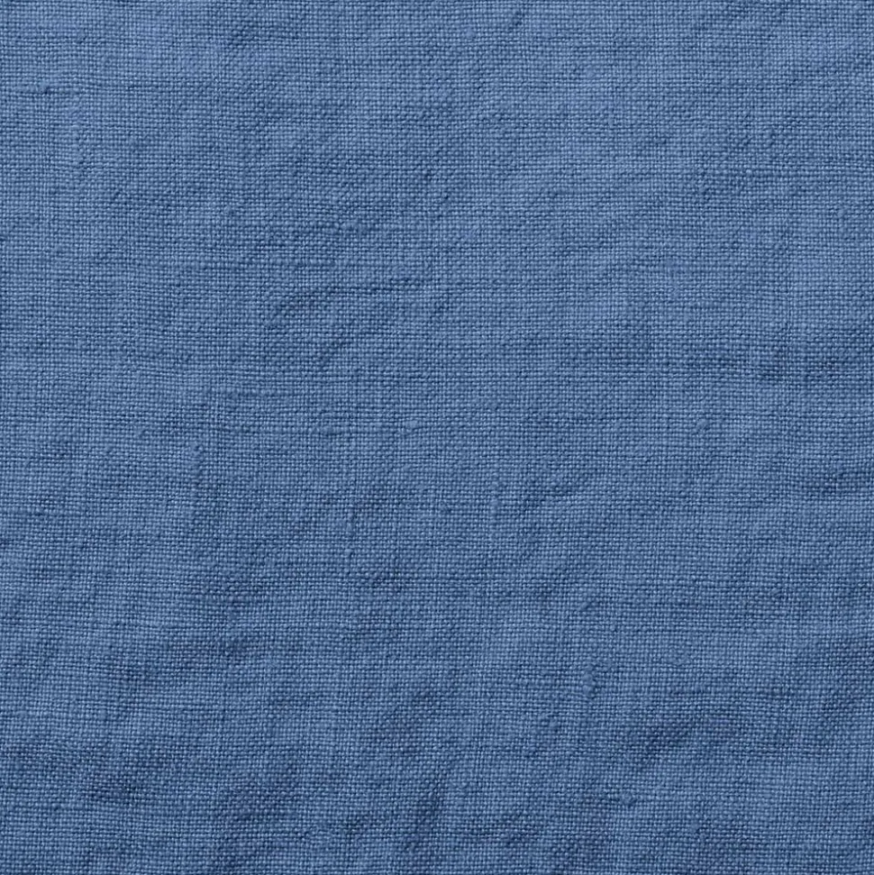 Drap-housse en lin lavé - Bleu Paros