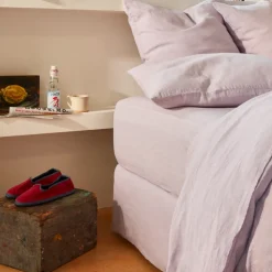 Drap-housse en lin lavé - Parme Fuji Iro