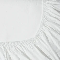 Drap-housse en percale de coton - Blanc Craie