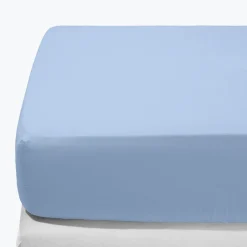 Drap-housse en percale de coton - Parme Lilas