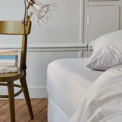 Drap-housse en percale de coton - Gris Pavot