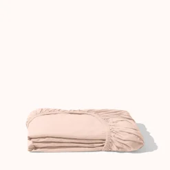 Drap-housse en percale de coton - Rose des Sables