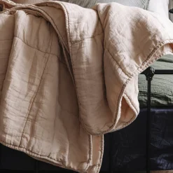 Édredon en 100% lin lavé - Beige Rosé