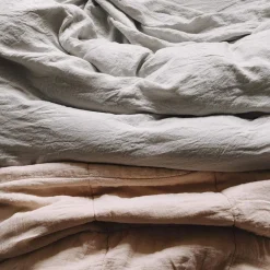 Édredon en 100% lin lavé - Beige Rosé