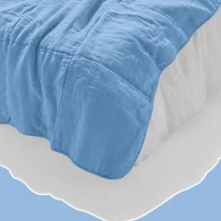 Édredon en 100% lin lavé - Bleu Tyrrhénien
