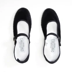 Drogheria Crivellini - Ballerines Jane Velvelt à attache - Noir
