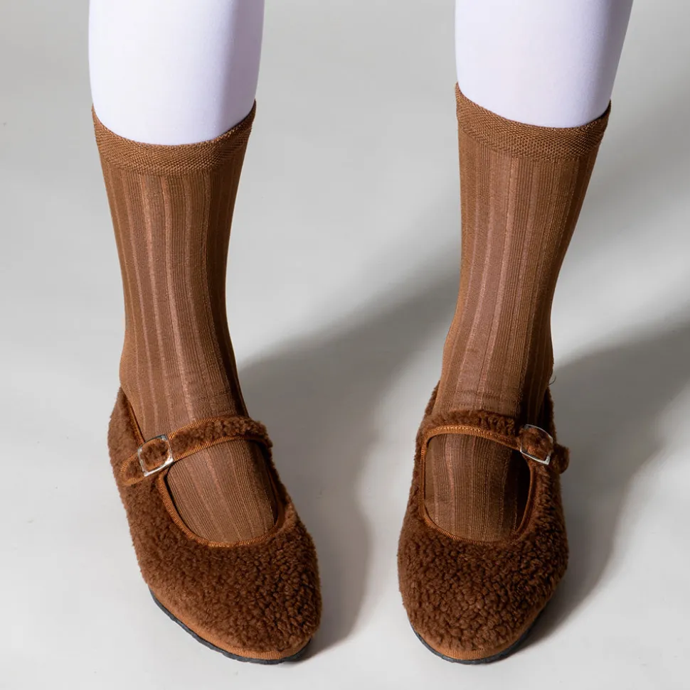 Drogheria Crivellini - Ballerines Jane à attache - Marron