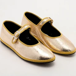 Drogheria Crivellini - Ballerines Jane à attache - Doré