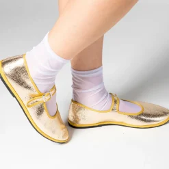 Drogheria Crivellini - Ballerines Jane à attache - Doré
