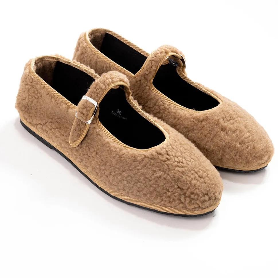 Drogheria Crivellini - Ballerines Jane à attache - Camel