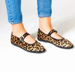 Drogheria Crivellini - Ballerines Jane à attache - Leopard