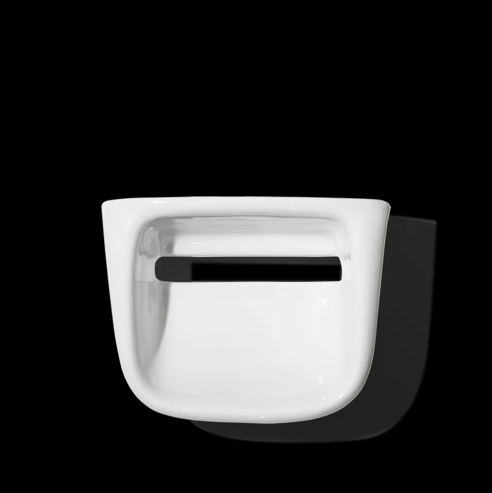 Dérouleur de papier toilette en céramique - Blanc