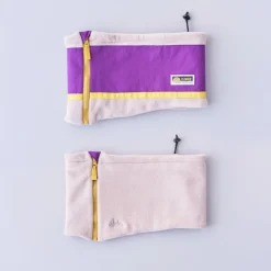 ELMER - Écharpe réversible - Beige et violet