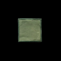 Ensemble de 6 dessous de verre en lin lavé - Vert d'Anduze