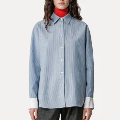 forte_forte - Chemise rayé - Bleu