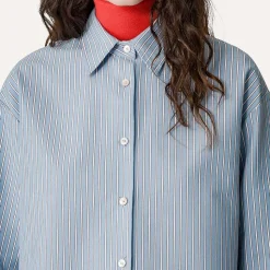 forte_forte - Chemise rayé - Bleu