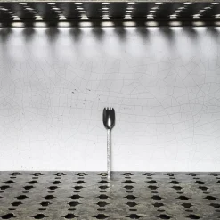 Fourchette apéro en métal martelé - Anthracite - La Nouvelle Table