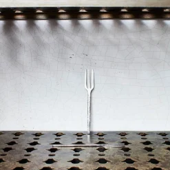 Fourchette en métal martelé - Stonewash - La Nouvelle Table