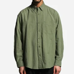 Frizmworks - Chemise Dobby Weave Seersucker - Olive
