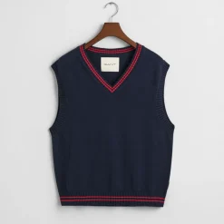 GANT - Pull Col V - Evening Blue