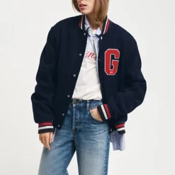 GANT - Veste en laine Varsity - Evening Blue