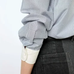 Gerard Darel - Chemise à rayures et col blanc - Anthracite